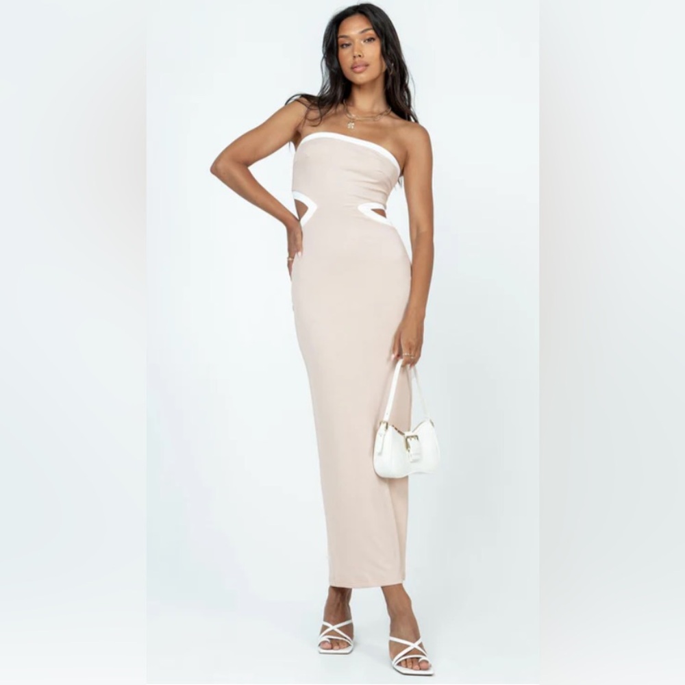 Princess Polly Greta Maxi Dress Beige